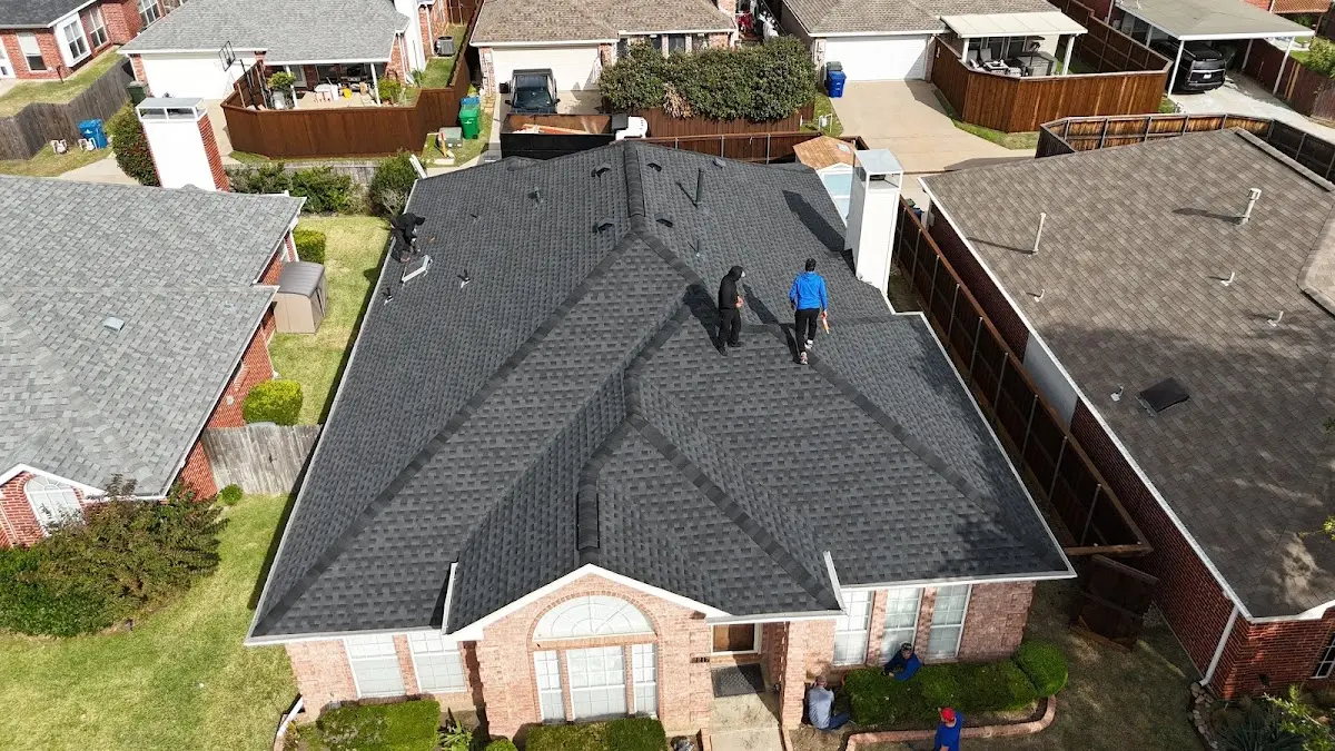 Slate & Tile Roof Repair work in progress on a Ocean Springs property